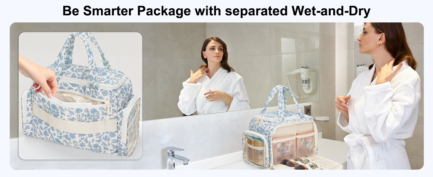 dual-handle cosmetic bag