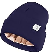 Doitory Satin Lined Beanie Hat, Winter Hats for Women & Men, Soft Silk Lining Cuffed Knit Beanie ...