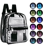 yisibo LED Strip Lights Clear Backpack,8 RGB Color with 10 Flashing Mode,4 Music Mode and 4 Timer...