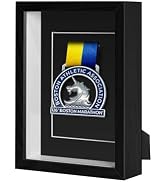 Medal Display Box, 5x7 Inch Shadow Box Frame with HD Glass Panels, Medal Organizer for Hanging or...