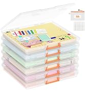 Lifewit 6 Pcs Board Game Storage Boxes, 12.2x10.6'' Paper Container with Secure Latch, Plastic Po...