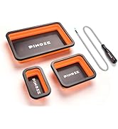 PINOZE Collapsible Magnetic Parts Organizer Trays & 12" Flexible Magnetic Pickup Tool, 3 Differen...