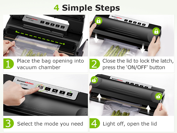 Bonsenkitchen Vacuum Sealer Machine
