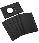 pigchcy Leather Placemats,Durable Waterproof Placemat for Dining Table,Washable Pure PVC Kitchen ...