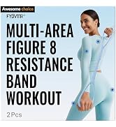 Upgraded Figure 8 Resistance Bands, Resistance Bands for Arms & Full Body Workout, Stretch Resist...