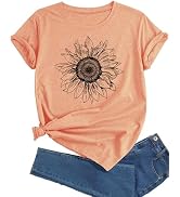 J&DHUASHA Women's Shirt Funny Graphic Tshirt Casual Short Sleeve Tee Tops