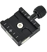 Aluminium 50mm Quick Release Plate QR Clamp 3/8" with 1/4" Adapter &Bubble Level Ytvariw, Compati...