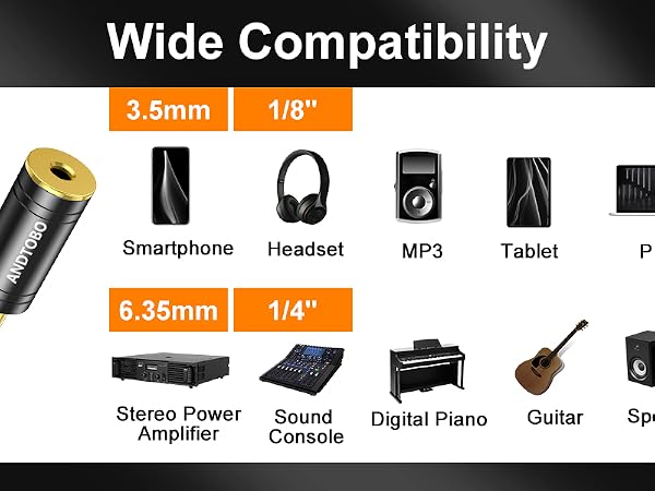 3.5 & 6.35 Headphone Adapter