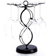 FOMANSH Countertop Wine Glass Holder - Freestanding Tabletop Stemware Storage Rack Metal Glasses ...