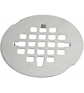 Brushed Nickel Snap-in Shower Floor Drain Cover,Hidrop 4-1/4" OD Round Shower Strainer Grid, Easy...