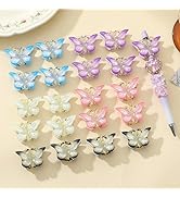 Frinnovan, 10 Pack Rhinestone Bow Shaped Beads for Beadable Pens Crystal Animal Loose Large Space...