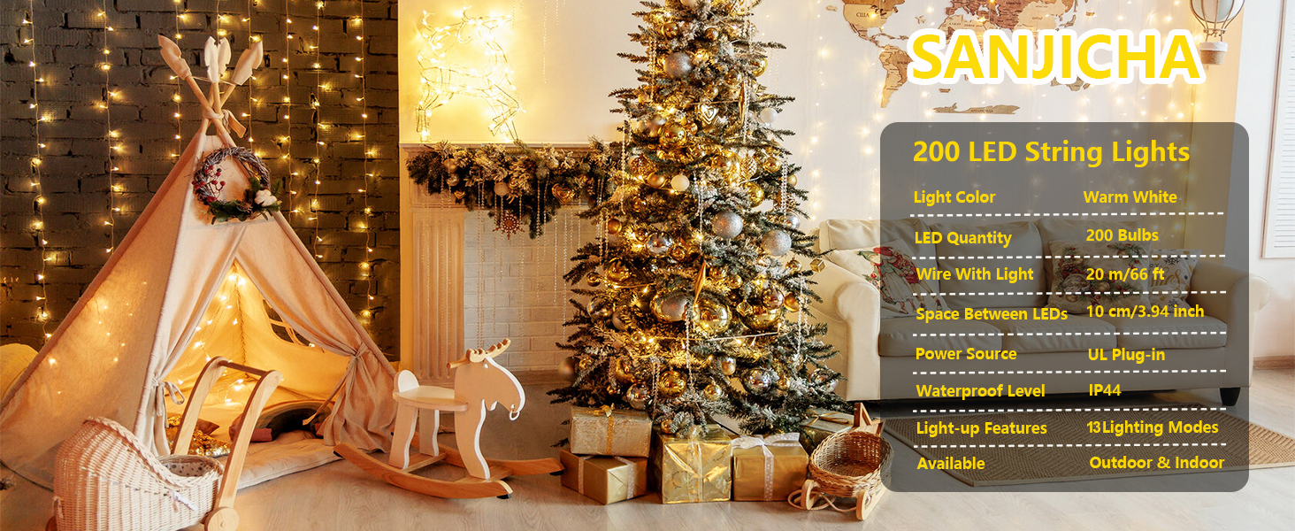 String Christmas Lights Outdoor/Indoor,