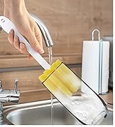 Lola Glass & Jar Sponge Brush Foam Dishwasher Safe Non-Scratch Perfect for Glasses Mugs Bottles