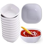 SHECIPIN 12 pack wheat straw dipping bowls 4.5oz,alternative plastic soy sauce dishes,unbreakable...