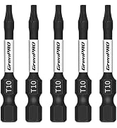 GRENPRO Screwdriving Power Bits T10-2IN*5pcs,Torx Head Bit Set ,2" Long High Impact Tough Magneti...