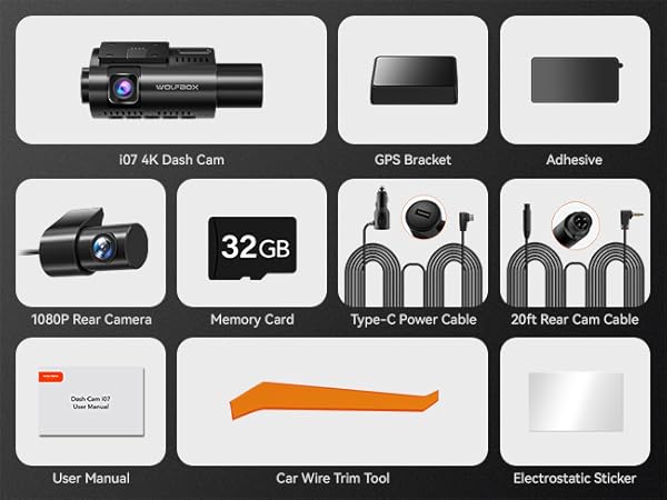 dash cam front and rear inside