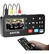 Arvitek VHS to Digital Converter w/3" Screen, Video to Digital DVD Converter Machine w/Remote, HD...