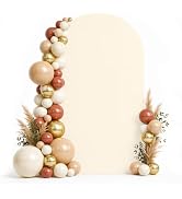 Moosfor 7.2FT Arch Backdrop Cover, Double-Sided Fitted Backdrop Stand Cover | Spandex Stretchy Ba...