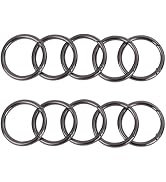 10 Pack 1-1/2" Carabiner Clip Set Keychain O Rings Round Key Rings