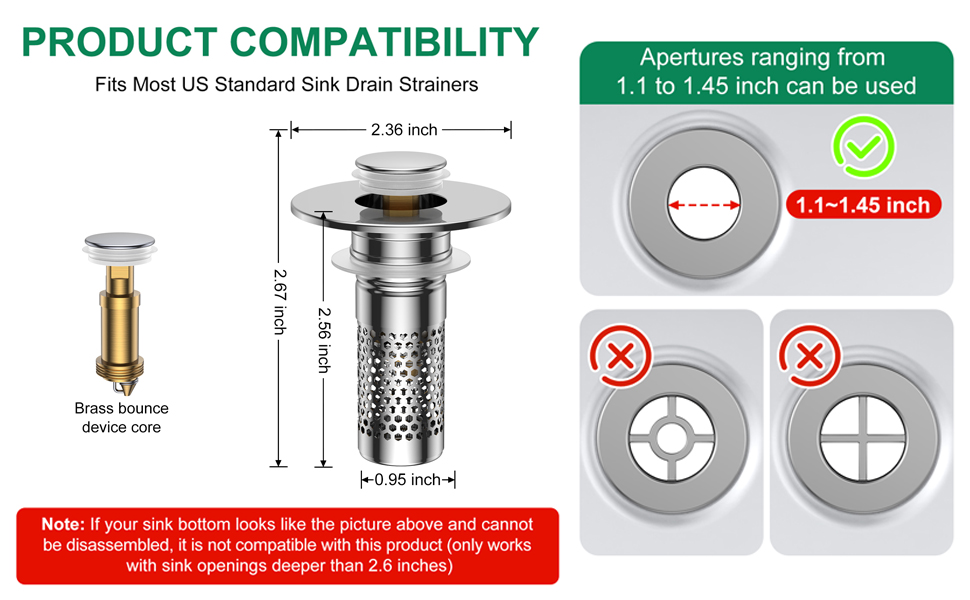 bathroom sink drain strainer