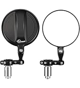KEMIMOTO Universal Motorcycle Mirrors, 360° Rotatable Motorcycle Handlebar Bar End Rear View Side...