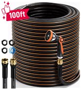 100ft garden hose with sprayer