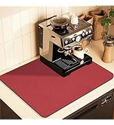 Coffee Mat for Countertops ,Coffee Bar Accessories Fit Under Coffee Maker Espresso Machine, Absor...