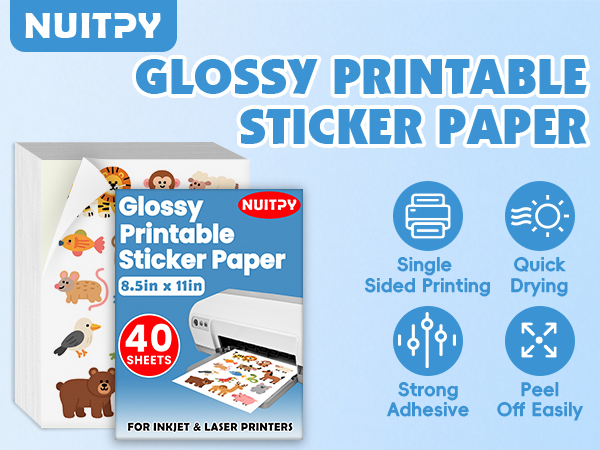 glossy sticker paper