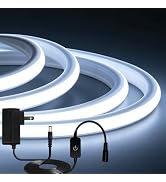 iNextStation 6500K White COB LED Strip Lights 16.4FT with Dimmer and Plug | 1560 LEDs Uniform 180...