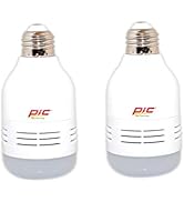 PIC Rodent Repeller and LED Light Bulb, Lightbulb That Repels Mice, Two Pack