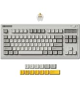 Keychron R3 Retro Wireless Mechanical Keyboard, 80% TKL Hot Swappable RGB Tactile Super Banana Sw...