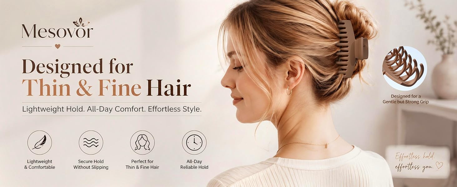 Claw Clips for Thin Fine Hair