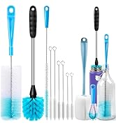 Holikme Bottle Brush Tube Cleaning Lab Set with Long Handle, Cup Cleaner for Washing Narrow Neck ...