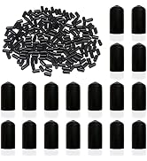 RYKOMO 200 PCS Pourers Dust Covers Black Pourer Cap Rubber Caps Olive Oil Liquor Bottle Pour Spou...