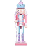VICASKY Nutcrackers Hanging Ornament Figures Mini Wooden King and Soldier Nutcracker Christmas Nu...