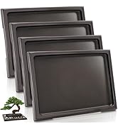 ZEAYEA 4 Pack Bonsai Humidity Plant Tray, Plant Water Catcher Tray for Indoors and Outdoors, Rect...