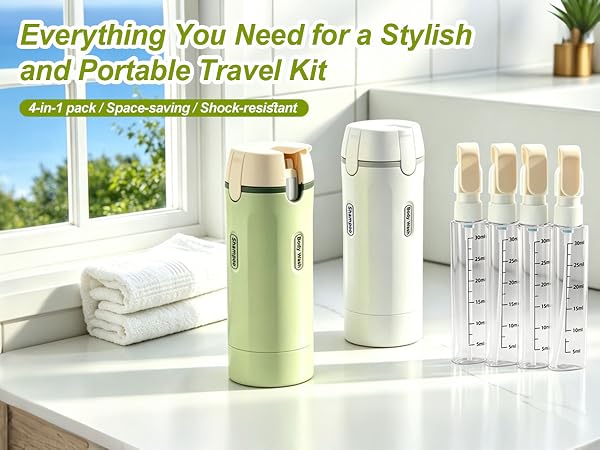 4 in 1 Travel Dispenser Bottle