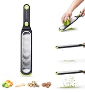 Dreamfarm Ozest Self-Cleaning POP-Button Zester for Fine, Fluffy Citrus Zest, Cheese, Nut, & Spic...