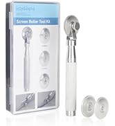 HOMWMPA Screen Roller Tool Kit, Stainless Steel Screen Roller Tool with Interchangeable Steel Whe...