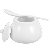 ULTECHNOVO Elegant Ceramic Storage Jar Candy Jar Lid Versatile Milk Container for Family Restaurant