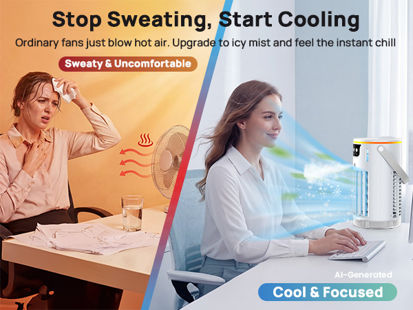 Upgrade from ordinary fan: feel instant chill with this portable evaporative cooler indoor