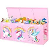 Mabahoo Extra Large Toy Box Chest, Collapsible Toy Storage Organizer with Lids, 40"X14"X16" Sturd...