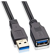 Hftywy USB Extension Cable 1.6ft, USB 3.0 Extender Male to Female Cord High Data Transfer Compati...