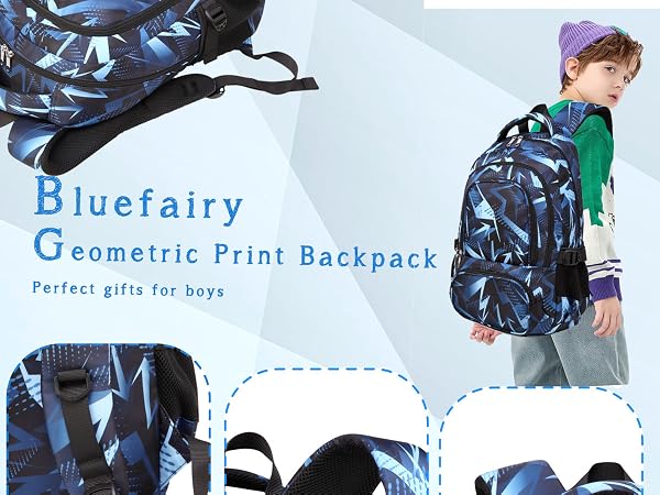 bluefairy geometric gradient blue arrow pattern