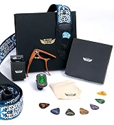 Stage Rocker Guitar Accessories Gift Box for Acoustic and Electric Guitars, Jacquard Weave Guitar...