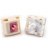 iRocks Berry Linear Keyboard Switches, Pre-Lubed 5-Pin POM Stem MX, 45pcs | Linear, Smoothy Pre-L...