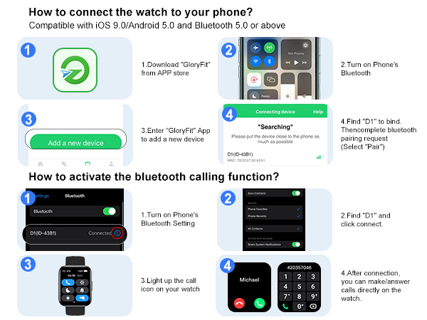 a screenshot of a cell phone with a bluetooth on it.