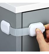 Child Safety Strap Locks to Childproof Cabinets, Drawers, Appliances & More 2022 (6-Pack, White)