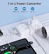 2000W Voltage Converter US to Europe, 220V to 110V Converter for European Travel, Power Adapter f...