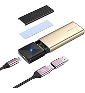 GiGimundo M.2 NVMe SATA Enclosure, UASP Trim, 10Gbps NVMe, 6Gbps SATA, Tool-Free USB 3.2 Type-C S...
